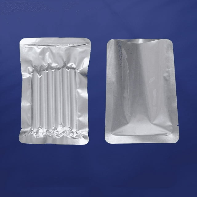 Bolsa de envasado al vacío de alimentos de plata engrosada, bolsa de plástico de película de aluminio, bolsa de papel de aluminio con sello de tres lados, bolsa de papel de aluminio con sello de té