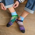 thumbnail image 3 of Zufioo inside out 2 Print 30cm Adult Socks, Contrast Color Straight Socks Sports Socks - Moisture Wicking, High Elasticity, Unisex, 3 of 7