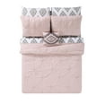 thumbnail image 4 of Pueblo Pleated Bed in a Bag Blush Polyester 6-Piece Twin XL Bed in a Bag, teen themed, for Men and Women, OEKO-TEX Certified Confidence, 4 of 6