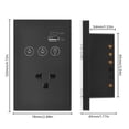 thumbnail image 3 of 2.4GHz WiFi Wall Touch Light Switch with Type-C USB Power Outlet Neutral Wire Required 2 Way Control Tempered Glass Panel Timing Light Switch APP Voice Remote Control Smart Home Devices, 3 of 8