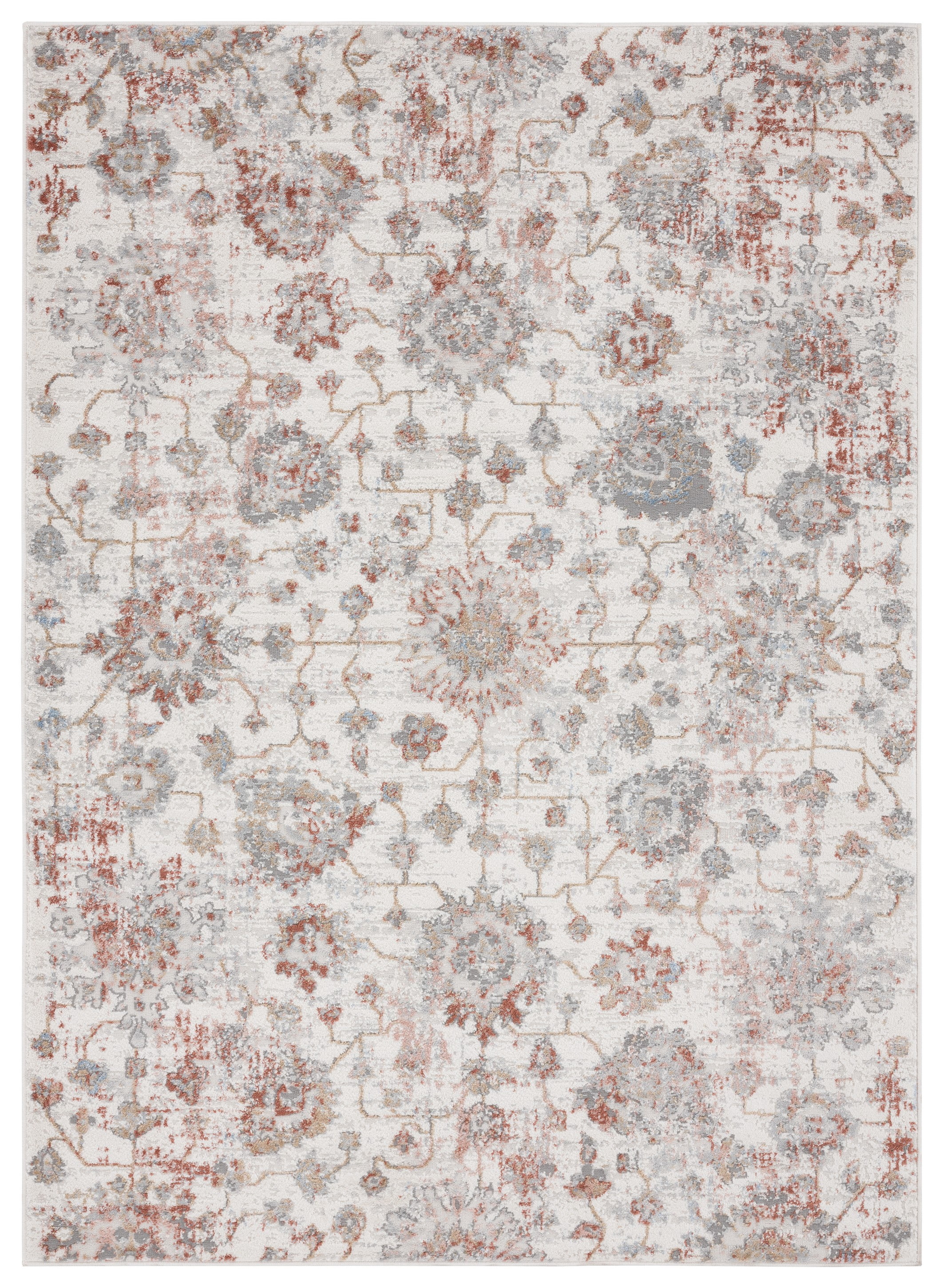 United Weavers Dawson Fireboard Transitional Trellis Runner Rug, Rust, 2'7" x 7'4"