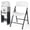 White, variant on WASUHE 4 Pack Black Folding Chairs with Enhanced Iron Frame, Stackable Plastic Folding Chairs for Party, Wedding, Meeting Room, Weight Capacity 350 lbs