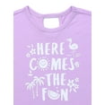 thumbnail image 3 of Garanimals Toddler Girl Dolman Short Sleeve Graphic Jersey T-Shirt, Sizes 18M-5T, 3 of 4