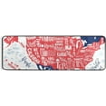 thumbnail image 5 of SKYSONIC USA Map States Runner Rug with Rubber Backing, Patriotic America Non Slip Entryway Rug Runner Washable Soft Area Rug Carpet for Hallway Bedroom Kitchen Decor,2'x6', 5 of 6