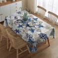 thumbnail image 2 of Rectangle Table Cover Happy Christmas Winter Snowflake Table Cloth,Pattern Washable Table Covers for Picnic Gathering Halloween Fall Thanksgiving Christmas, 2 of 5