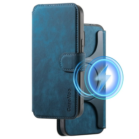Dteck for Samsung Galaxy S21 Ultra Wallet Case with RFID Blocking Credit Card Holder Magnetic Detachable PU Leather Folio Flip Kickstand Shockproof Cover Women Men for Samsung S21 Ultra Blue