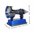 thumbnail image 5 of Modelo de Motor de Turbofán de Avión Trent900 Modelo de Motor de Turbofán de Alto Rendimiento Modelo de Motor en Miniatura Modelo de Juguete Amarillo, 5 of 5