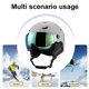 thumbnail image 5 of Casco protector de esquí PC EPS ajustable con 14 ventilaciones para deportes de nieve al aire libre, 5 of 7