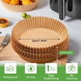 thumbnail image 2 of 200PCS Air Fryer Liners 9 Inch - Non Stick Air Fryer Paper & Baking Liners for 5-7L Baskets, Oil-Proof Microwave Safe Parchment Sheets, 428°F Heat Resistant (7.9" Base), 2 of 7