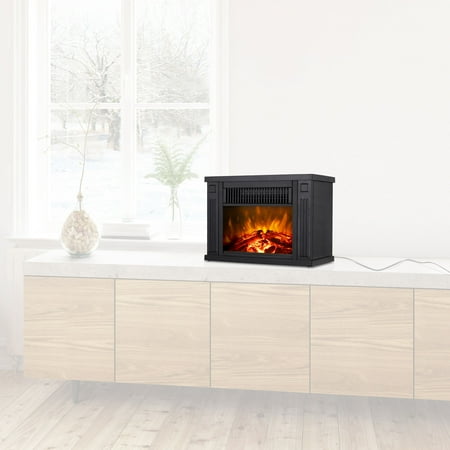 Konwin Small Electric Tabletop Artificial Faux Fireplace ...