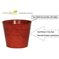 thumbnail image 5 of Robert Allen MPT01886 Fluer De Lis Series Metal Planter Flower Pot, 4", Color Cayenne Red, 5 of 5