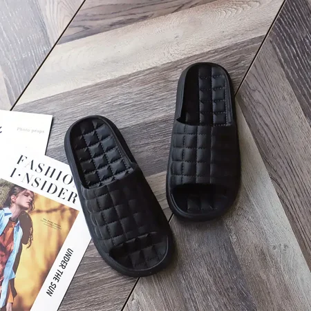 

Anti-Slip Solid Color Pillow Slippers Quick Drying Indoor & Outdoor Shower Slippers Soft Sole Eva Slides Shoes
