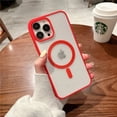 thumbnail image 3 of Colorful Transparent For Magsafe Magnetic Wireless Charging Case For iPhone 15 14 13 12 11 Pro Max Mini Xs XR Hard Acrylic Cover, 3 of 5