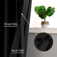 thumbnail image 2 of Hiasan Luxury Black Velvet Curtain with Tiebacks-Blackout Curtains for Bedroom/Living Room, Rod Pocket, 52" x 90", Set of 2, 2 of 8