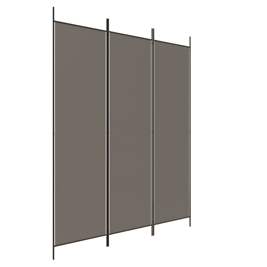 vidaXL 6-Panel Room Divider Brown 118.1"x78.7" Fabric