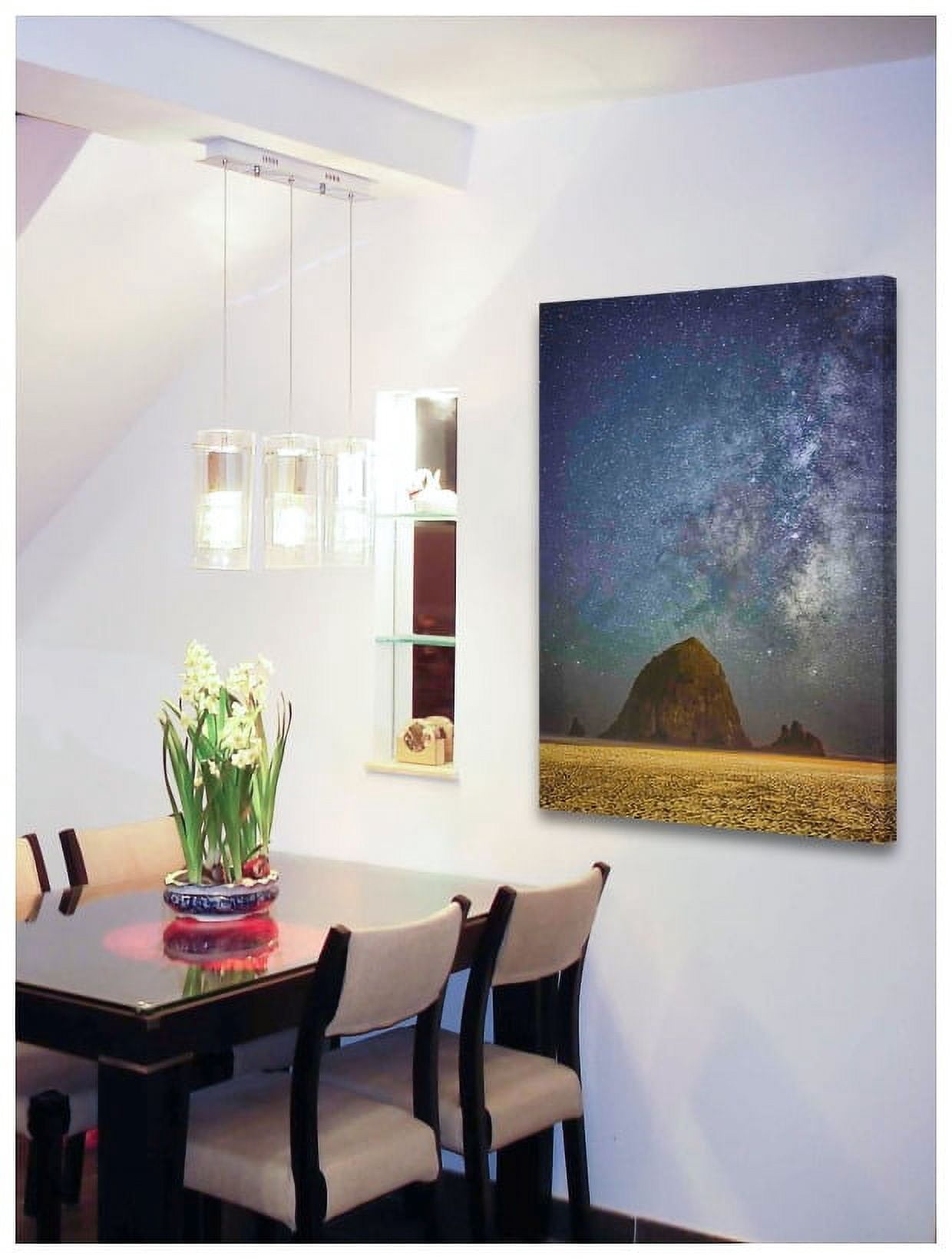 Marmont Hill "Sparkling Skies Over Haystack Rock" Painting Print on Canvas