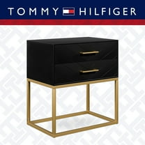 Tommy Hilfiger Ellias Bedside Table Black and Gold