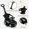 thumbnail image 4 of OLAKIDS 4 in 1 Ride on Push Car, Toddlers Stroller Sliding Walking Toy with Horn, Music, Lights, Removable Guardrails and Handle, Underneath Storage, Baby Foot-to-Floor Walker for Boys Girls, 4 of 9