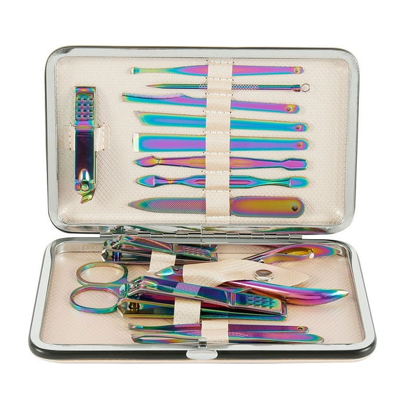 15 In 1 Manicure Set, Pedicure Kit, Nail Clippers, Professional Grooming Kit, Luxurious Travel Case For Men and Women