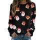 thumbnail image 1 of Gibobby Sudaderas para Mujer Navidad manga larga cuello redondo moda casual invierno y otoño pulóver sudadera(Negro,M), 1 of 3