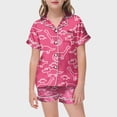 thumbnail image 2 of Ensemble de Pyjamas Garçon Imprimé Manches Courtes Boutonné Hauts T-Shirt Ensemble Pyjamas Classiques Filles Garçons Filles Mode, 2 of 5