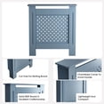 Gray Radiator Covers Radiator Cover, MDF Radiator Cover with Perforated Panel and Top ...