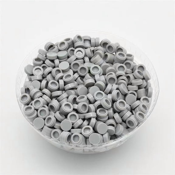 260 Piece Building Tile Bulk, Round 1x1, Compatible with Lego Parts and Pieces: (Color:Dark Gray)