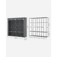thumbnail image 4 of Portable Closet Clothes Wardrobe Organizer with Corver Clothing Rack with 4 Hanging Rods and Shelves for Bedroom Living Room Gray, 4 of 7