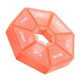 thumbnail image 3 of Cateissary Paquete de 2 Pastilleros Plástico 7 Rejillas Almacenamiento Diario Pastillas Dispensador Portátil Hogar Contenedor Caja Suministros Type3 NO3, 3 of 6