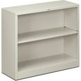 thumbnail image 3 of Metal Bookcase, Two-Shelf, 34-1/2w X 12-5/8d X 29h, Light Gray, 3 of 5