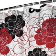 thumbnail image 3 of Pioneer Flower Floral Print Pattern Shower Curtain 84"x72" ,Bathroom Decorative Shower Curtains Set with 12 Hooks,Modern Waterproof Washable Shower Curtain, 3 of 6
