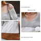 thumbnail image 5 of Suéter Manga Larga Cuello En V Raya Un Hombro Casual Tops De Moda Para Mujer Gris S, 5 of 6