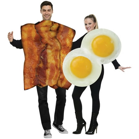 Morris Costumes Fun World Bacon Eggs 2 Great couples costumes! Everyone's favorite breakfast in a great new look! Cloth-covered foam tunic has a photorealistic print Costumes, Style FW119014