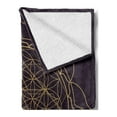 thumbnail image 2 of Mandala Soft Flannel Fleece Throw Blanket, Monochrome Abstract Flower of Life Lotus Floral Mandala Harmony, Cozy Plush for Indoor and Outdoor Use, 60" x 80", Plum and Mustard, by Ambesonne, 2 of 5