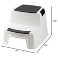 thumbnail image 4 of 2-Step Stool - Portable Stepping Stool with Handles, 280 lbs Capacity - Durable Plastic, Textured Steps for Safety - Indoor/Outdoor Use, 13.5" x 12" x 10.25", 4 of 4