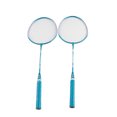 thumbnail image 2 of Badminton Rackets Set of 2, Metal Badminton Racquets with Badminton Bag Professional Lightweight Badminton Racquet for Student Beginner Fitness Training[Blue], 2 of 5