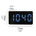 ZENTREE LED Car Alarm Clock Battery Operated Clock Adjustable Cordless