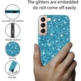 thumbnail image 3 of Compatible with Samsung S22 Case Glitter Shockproof, for Samsung Galaxy S22 Phone Case Bling Sparkly Soft TPU and PC Silicone Shiny Girl Women Thin Protective Cover (Blue), 3 of 14