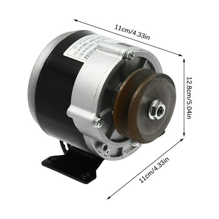 250W Electric Gear Reduction Motor with Belt Pulley for Scooters, E-bikes, Electric Cars, Tricycles 12V DC