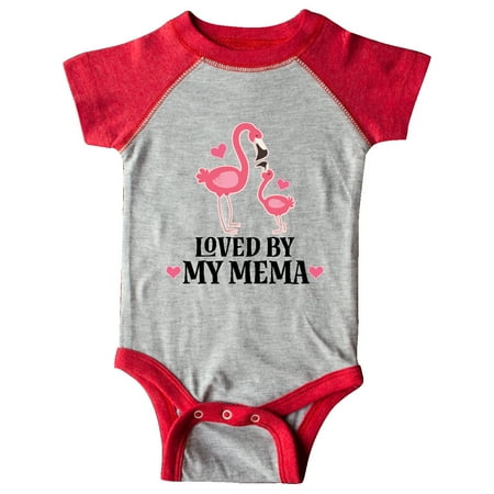 

Inktastic My Mema Loves Me Flamingo Gift Baby Girl Bodysuit