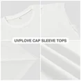 thumbnail image 6 of Uvplove Cap Sleeve Tops for Women Summer Top Basic Tee Shirts Casual Tank Loose Fit 2025 Fashion white-l, 6 of 10