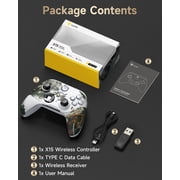 EasySMX Wireless PC Controller, Bluetooth Controller Compatible with PC, Android/IOS, Switch/Steam, Starfield, with Hall Joystick Trigger, RGB Lighting Effect