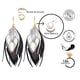 thumbnail image 5 of VANGANIA aretes largos de mujer negro con cadena regalo para mujer joyería, 5 of 5