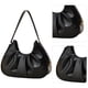 thumbnail image 4 of Bolso Hombro Fruncido Diseño De Nube Hobo Clutch Bolso Bolso Para Mujer Negro, 4 of 6