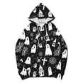 thumbnail image 4 of SOOMLON Halloween Sweatshirts Women Plus Size Long Sleeve Hoodies Top Skeleton Ghost Black Pullover Winter Party Outfits, 4 of 6