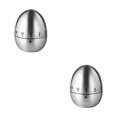 thumbnail image 2 of Guardoinrt Kitchen Timer Steel Egg Timing Tools Metal Manual Alarm Clock Sports 2Set, 2 of 6