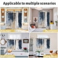 thumbnail image 6 of Navy Blue Grey Kitchen Curtains 84 Inch Length, Modern Abstract Art Rustic Grommet Top Bedroom Living Room Curtains, Light Filtering Cafe Curtain Drapes 2 Panels Set 104''x84'', 6 of 9
