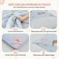 thumbnail image 6 of Bestier 2-Piece Toddler Bedding Comforter Set | Sorona Eco Fiber Fill | Super Soft Lightweight for All Seasons, Includes 1 Comforter and 1 Pillowcase | Machine Washable, Light Blue, 6 of 11