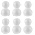 thumbnail image 1 of 6 muñecos de nieve para niños hechos a mano, material de Navidad DIY, manualidades con forma de muñeco de nieve, 1 of 5
