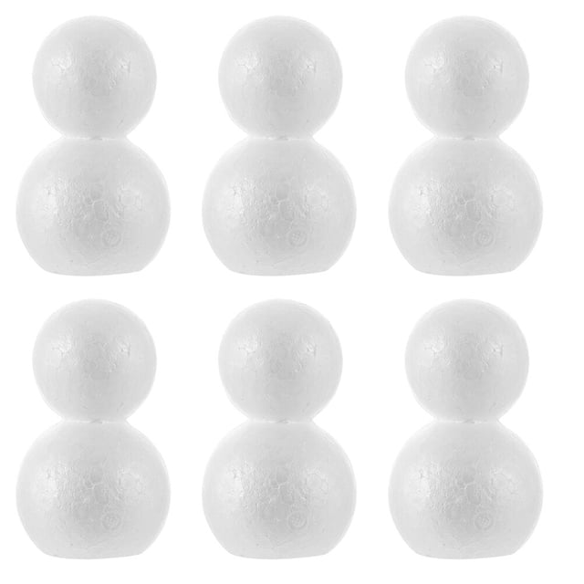 6 muñecos de nieve para niños hechos a mano, material de Navidad DIY, manualidades con forma de muñeco de nieve